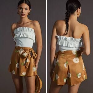 Anthropologie Maeve Printed Skort Size 6